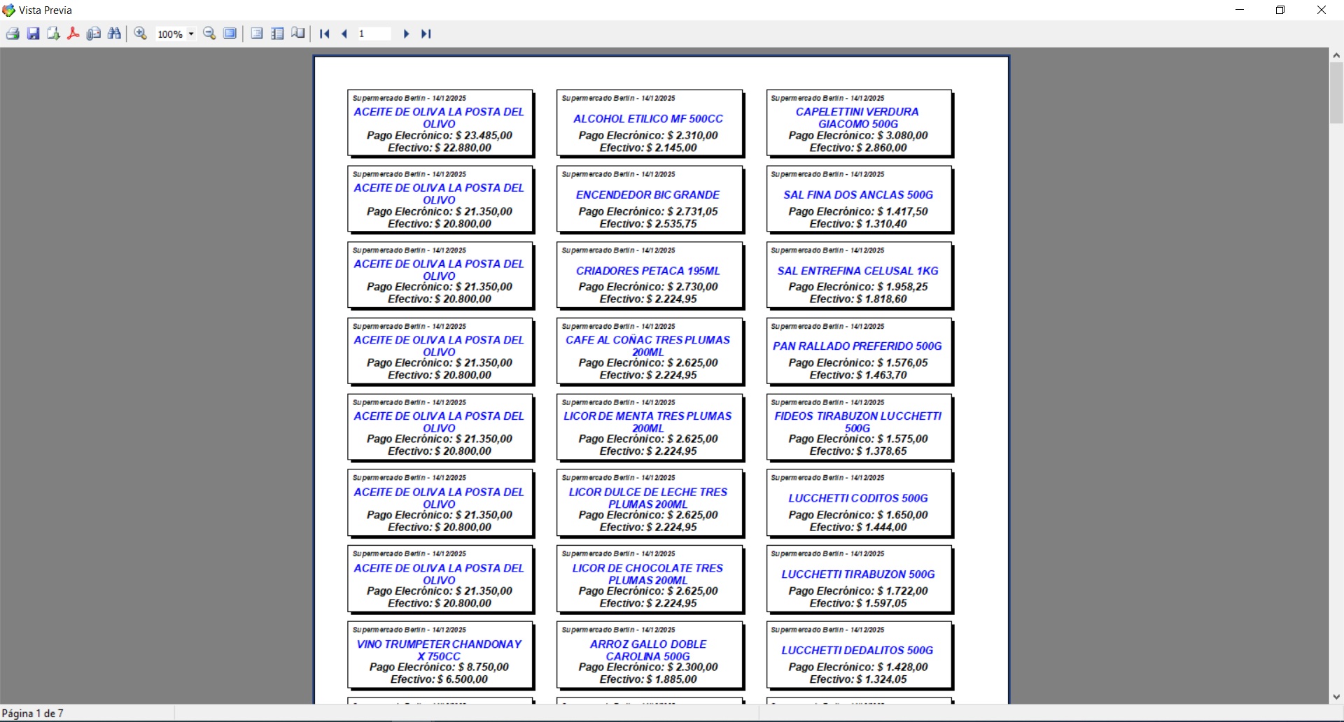 Impresión de etiquetas